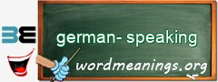 WordMeaning blackboard for german-speaking